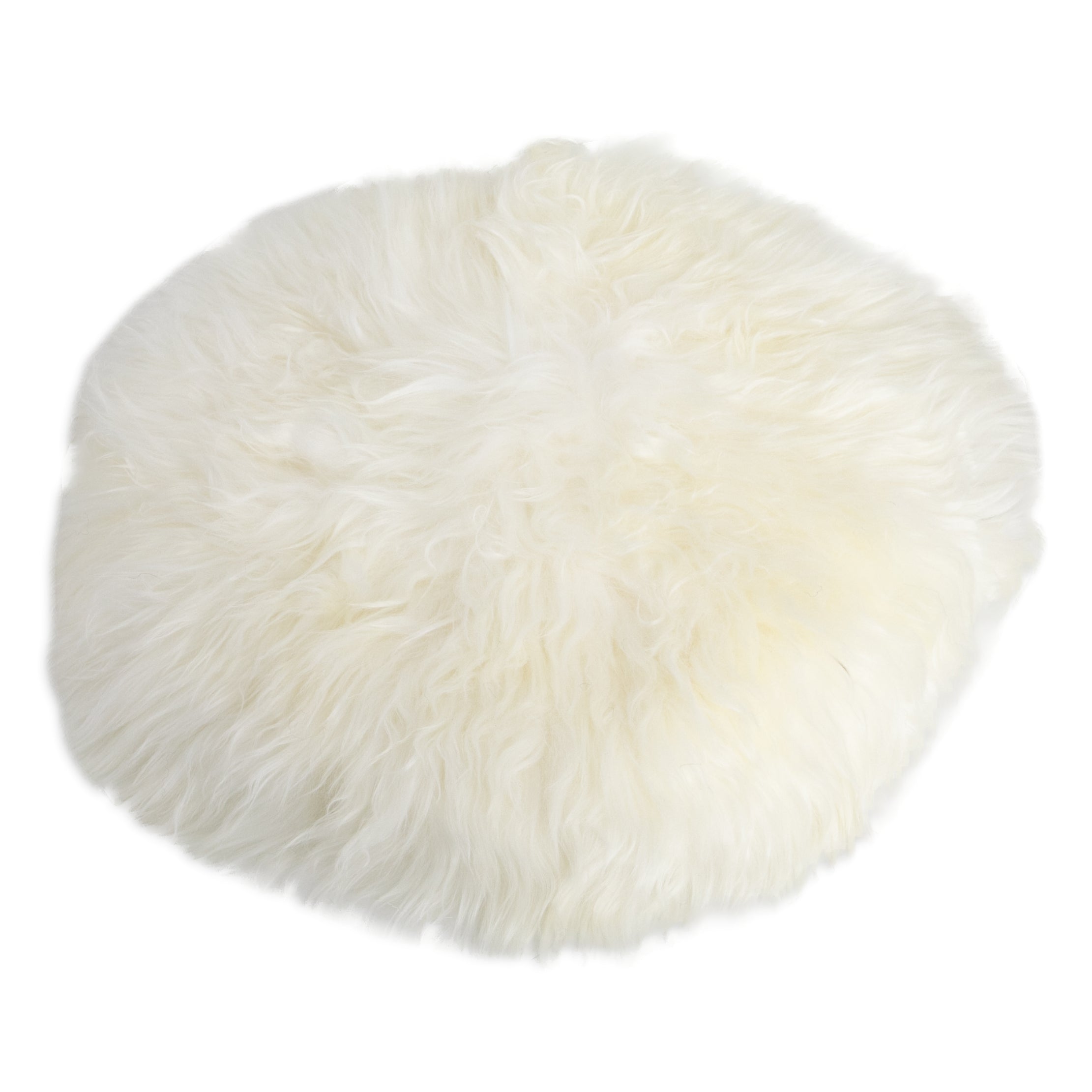 Round Sheepskin Chair Pad in Ivory - view 1